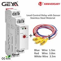 free shipping geya grl8 water level control relay with stainless sensor acdc24v 240v level control sensor