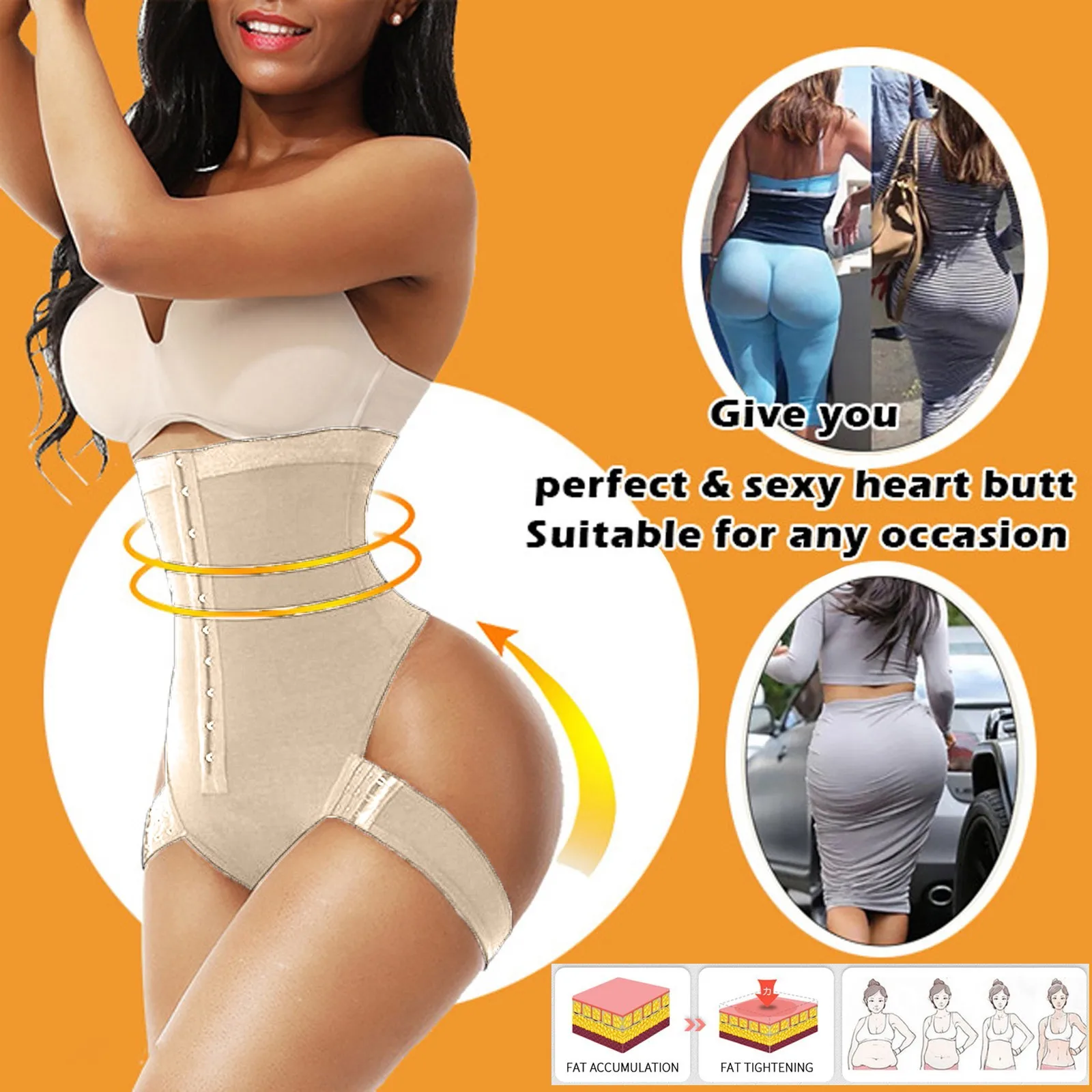 

Women Butt Lifter Tummy Control Panties Booty Lift Pulling Underwear Body Shaper Waist Trainer Corset Body Shapewear Plus Size