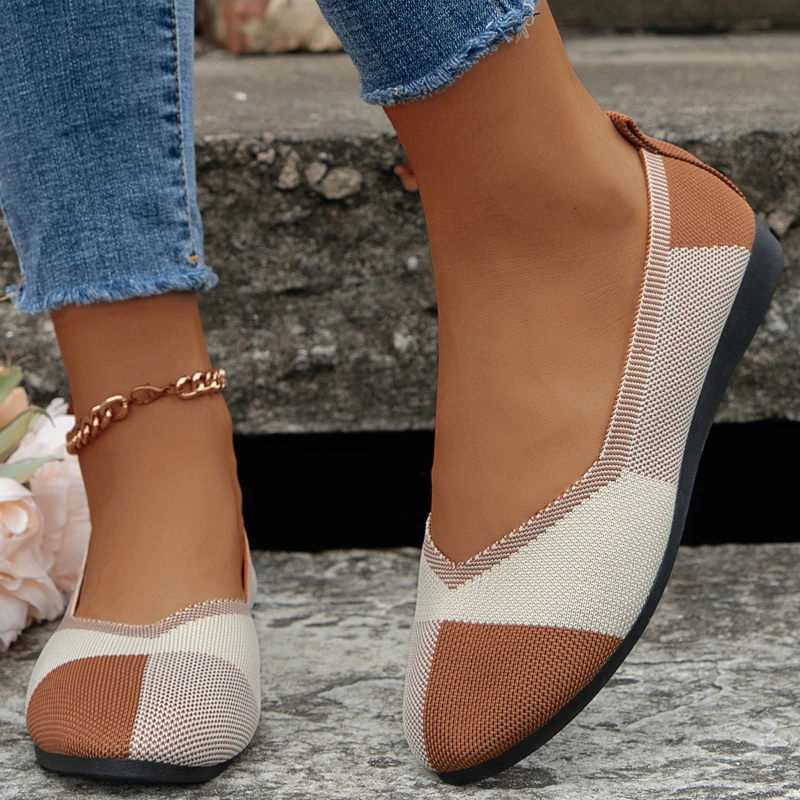 

Женские туфли на плоской подошве без застежек, с круглым носком, модные однотонные лоферы, большие размеры, осень 2023