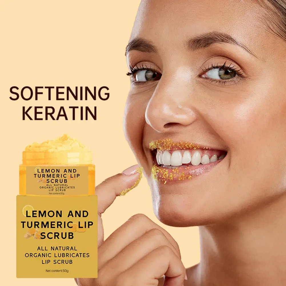 Скраб для губ с куркумой отшелушивающий удаляющий омертвевшую кожу увлажняющий