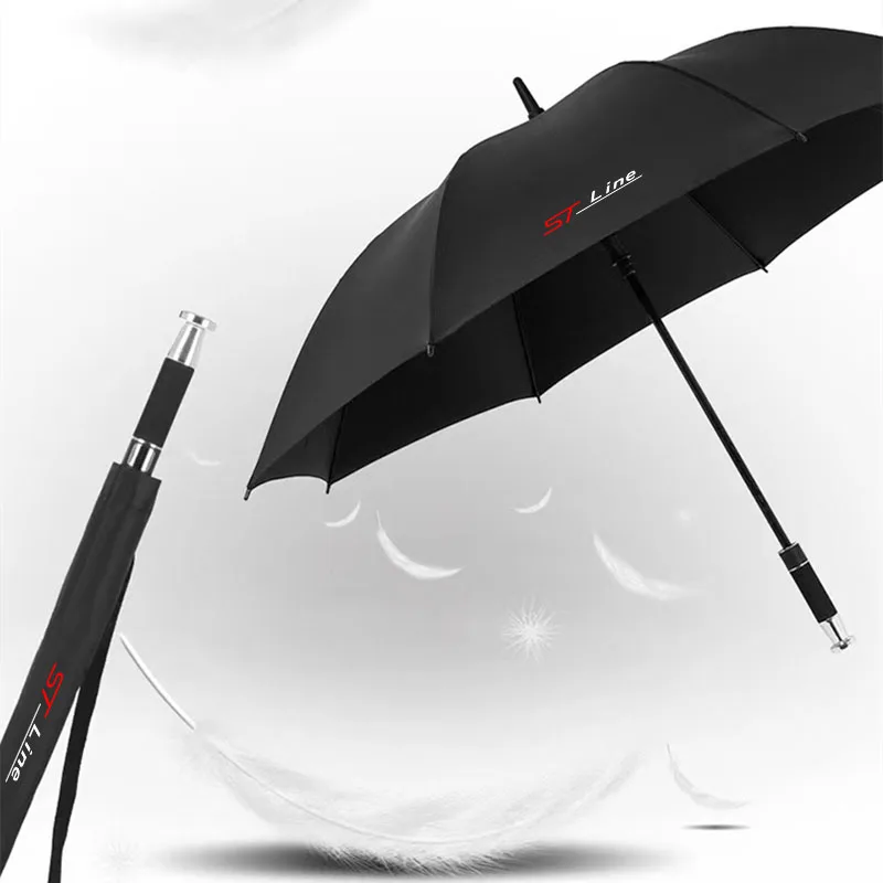 

For Focus ST Mondeo ST LINE Car Automatic Large Umbrella Business Rain Windproof Golf Umbrella UV Sun Umbrella