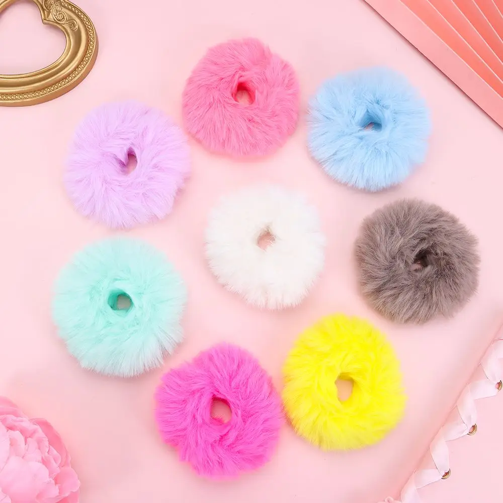 

Hair Bobbles Women and Girls Hair Accessories Elastic Hair Bands Ponytail Holders Fur Hair Scrunchies Pom Pom Hair Tie