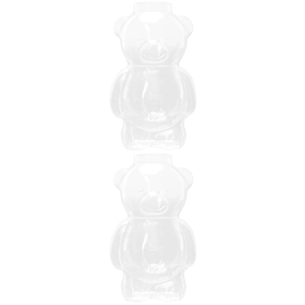 

2 Durable Glass Creative Bear Design Cup