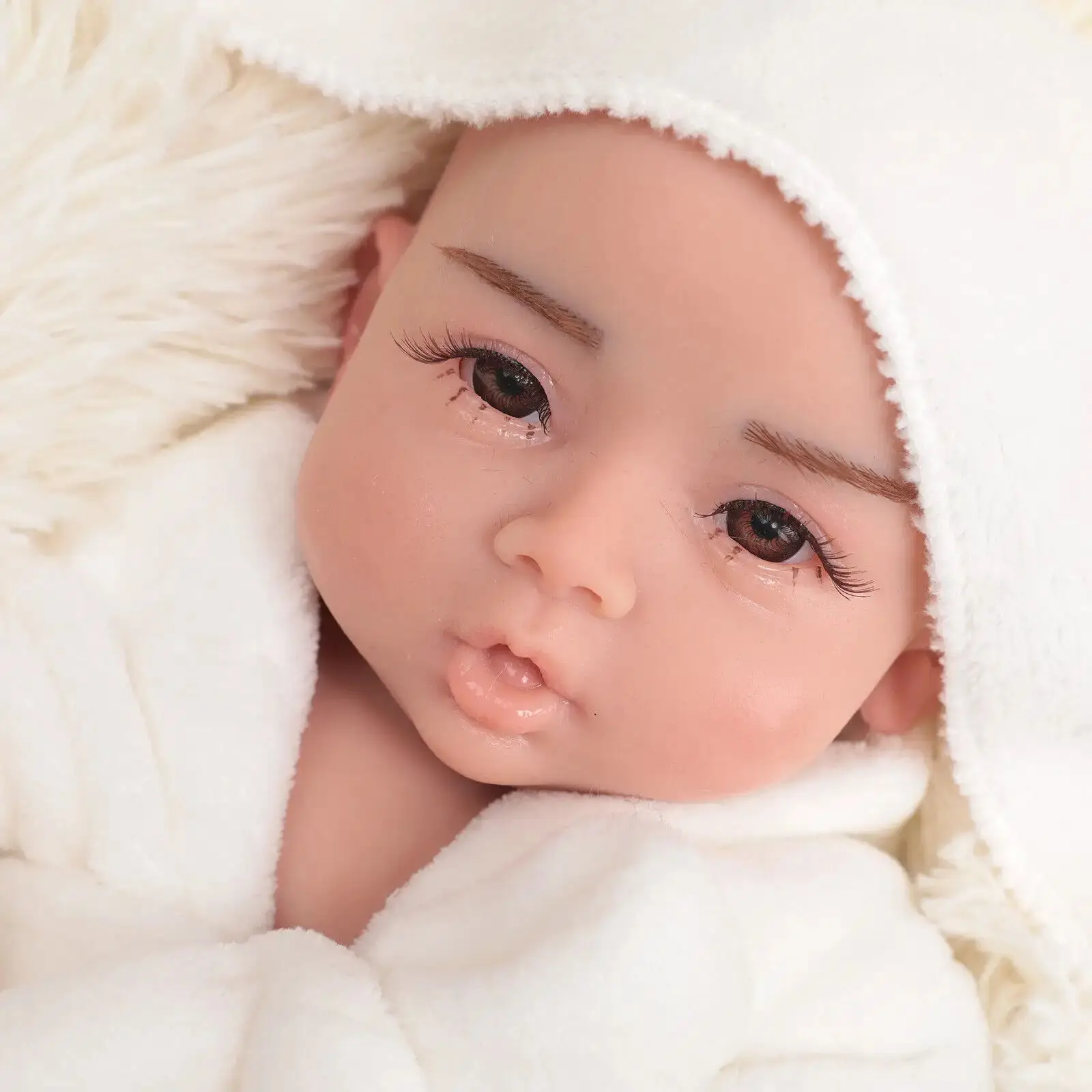 Твердый силикон Reborn Baby соотношение 1:1 открытые или закрытые глаза реалистичный
