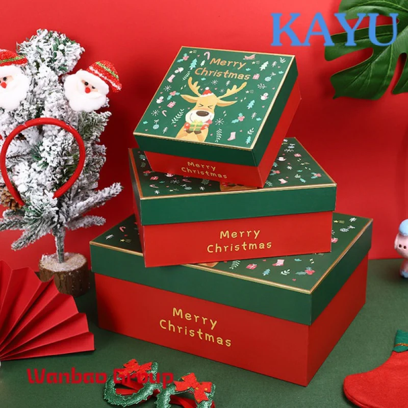 Custom Printing Eco Friendly Rigid Paperboard Magnetic Closure Folding Paper Box For Christmas Gift Packaging