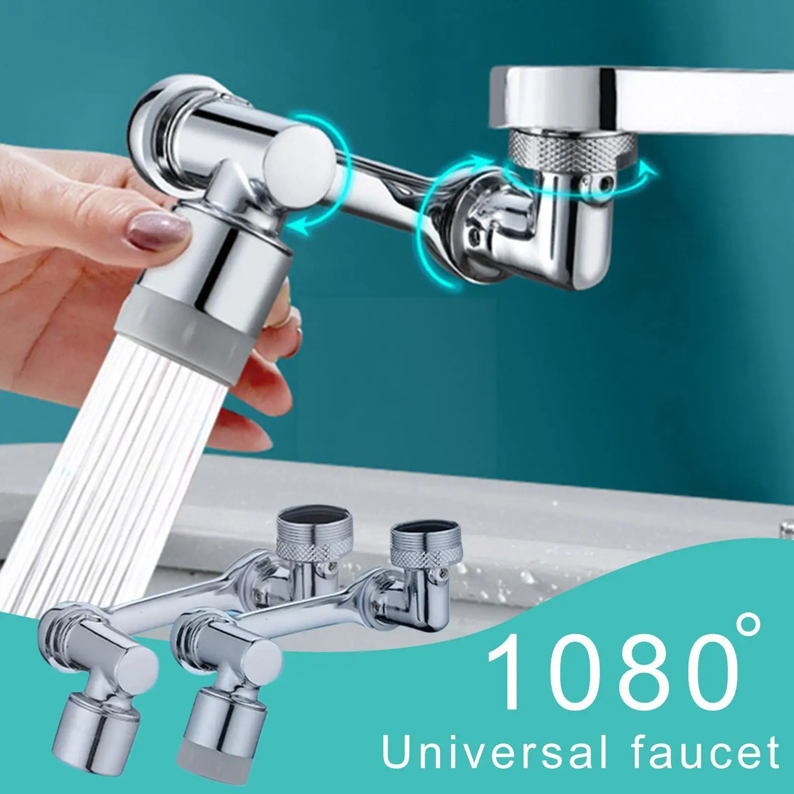 

2022 Universal 1080° Rotation Faucet Aerator Splash Extend Adaptor Faucets Water Filter Bubbler Nozzle Faucet Kitchen Tap Z4l7
