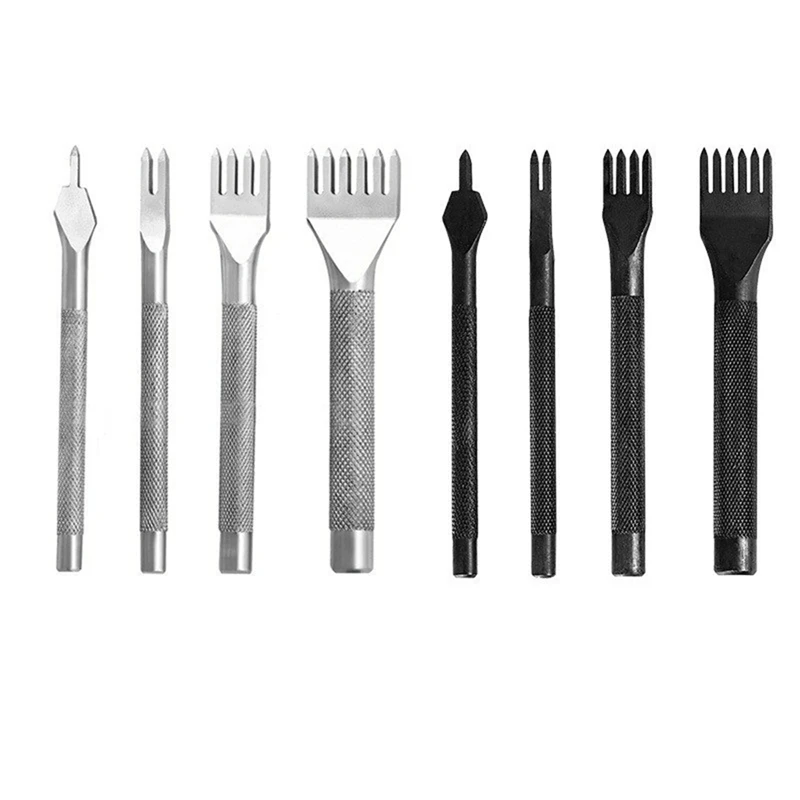 

New 4Pcs Nonslip Diamond Cut DIY Leather Tool Leather Oblique Flat Cut Electroplating Hand-Sewn Diamond Cut Hole (5Mm)