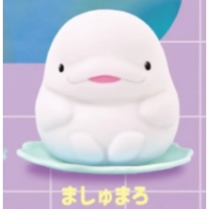 Фото Япония Yell Gashapon капсульная игрушка милый толстый белый дельфин щепотка декомпрессия пухлые украшения №2