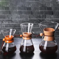 glass coffee kettle with stainless steel filter drip brewing hot brewer coffee pot dripper barista pour over coffee maker 400ml
