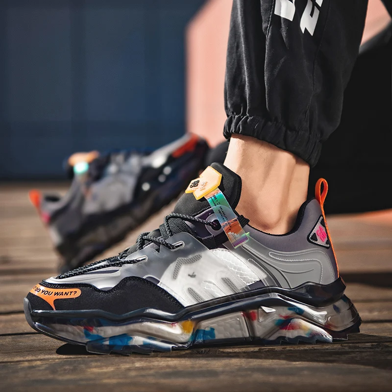 Fashion Mens Sneakers Streetwear style Breathable Chunky Sneakers Men Running Shoes High quality Deigner Platform Trainers Men
