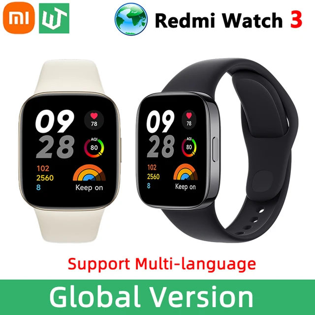 Global Version Redmi Watch 3 With Alexa Smart Watch 1.75" AMOLED 12 days of Battery Life 5ATM Waterproof Bluetooth Voice Calls 1
