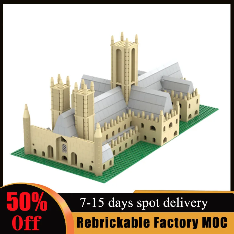 

2191pcs Lincoln Cathedral Customized MOC Building Blocks MOC-74671 Street View Bricks Assembled Birthday Children Toy Xmas Gifts