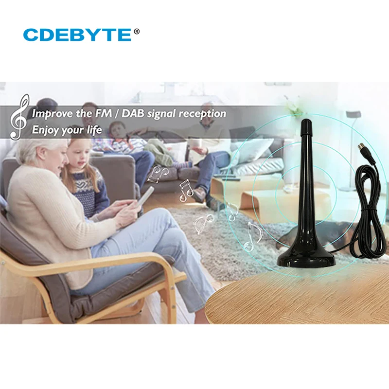 Антенна на присоске 3dBi Gain с двумя адаптерами стандартная ТВ-система 300 для