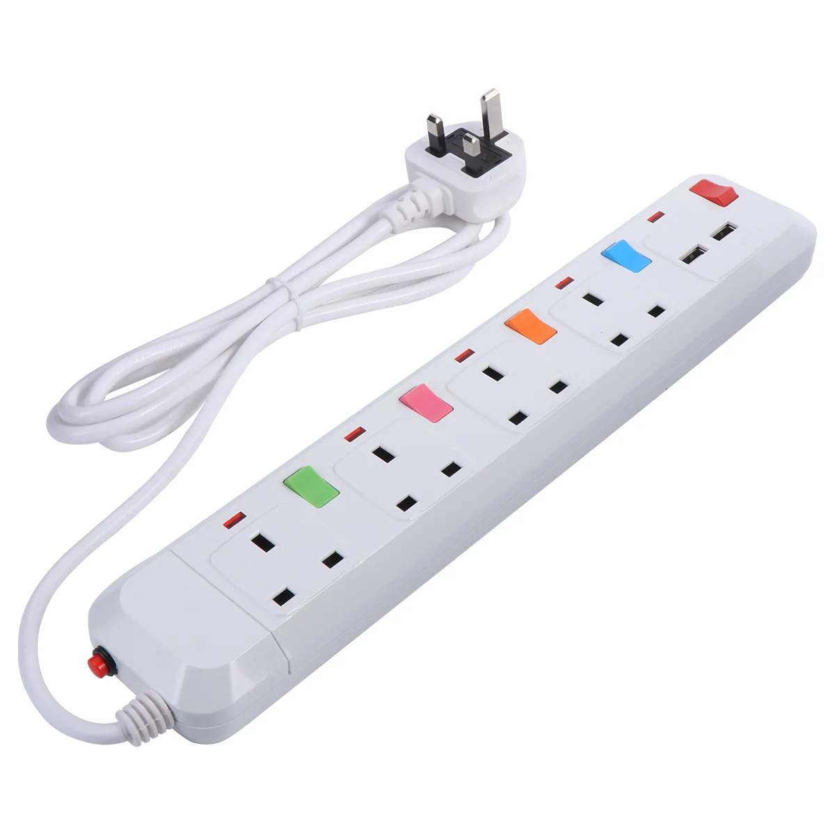 

1pc USB Overload Protection Socket Multifunction Towline Power Strip Socket