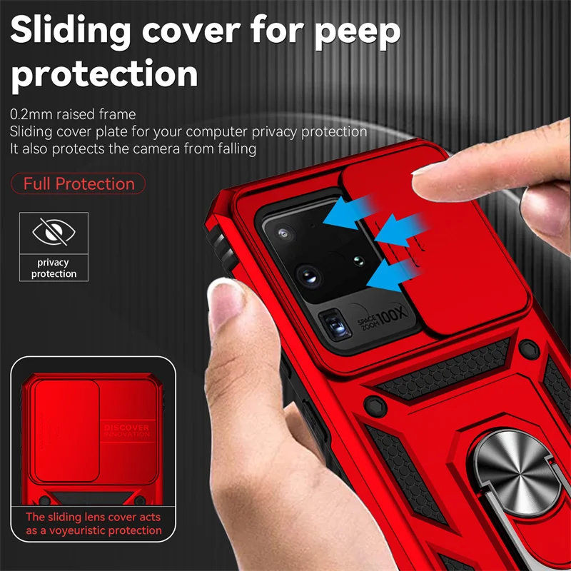 Противоударный защитный чехол для Samsung Galaxy S20 Ultra Slide Camera Protection телефона + Plus S 20 FE