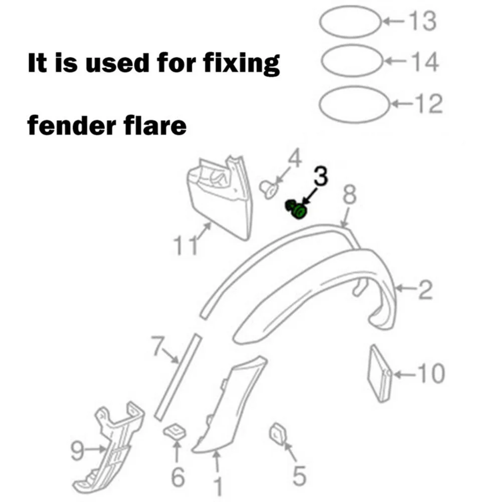 

Fastener Wheel Fender Clips 10pcs Anti Wear Buckle Flared Moulding Plastic Retainer For Nissan Navara D22 Patrol