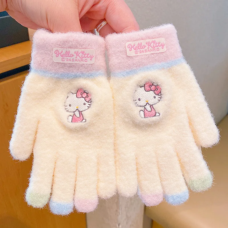 Kawaii мультфильм аниме Sanrio Cinnamoroll My Melody перчатки детские ветрозащитные теплые