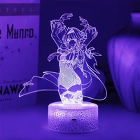 genshin impact eula night light game 3d led lamp anime for bedroom desk decor kid gift can be combined to purchase acrylic board