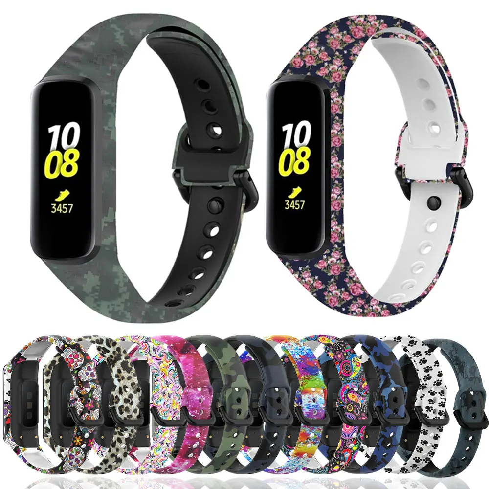 

Watch Strap For Samsung Galaxy Fit2 Fit 2 SM-R220 Silicone Wrist Bracelet Smartwatch Painted Accessories Watchband Correa