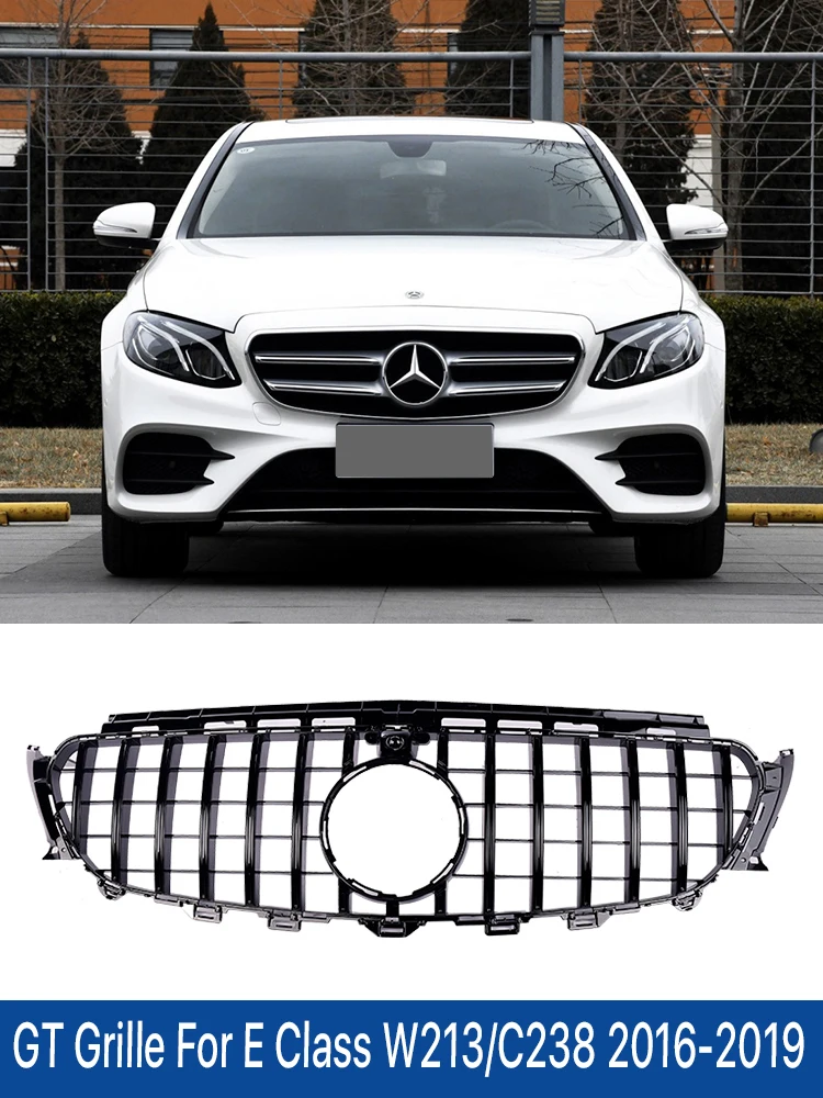Черно-серебряный передний бампер panamerica GT Решетка Спортивный Стиль для Mercedes Benz