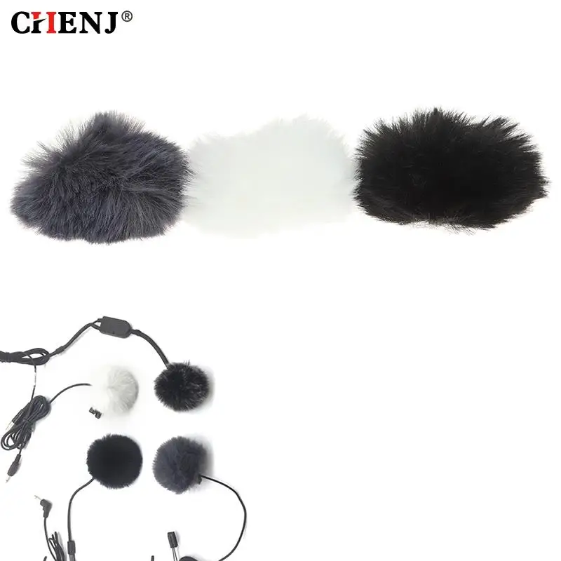 

Universal Lapel Microphone Windscreen Mini Size Lavalier Mic Furry Windscreen Muff Soft Comfortable Lapel Lavalier Microphones