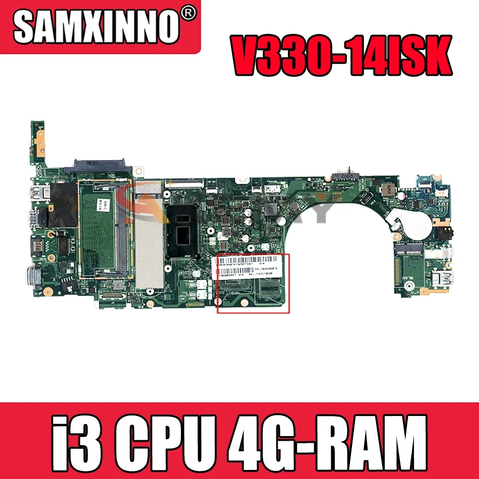 

Материнская плата для Lenovo V330-14ISK V330-14ARR V330-14IKB, материнская плата для ноутбука с i3 CPU 4G-RAM, протестирована 100%