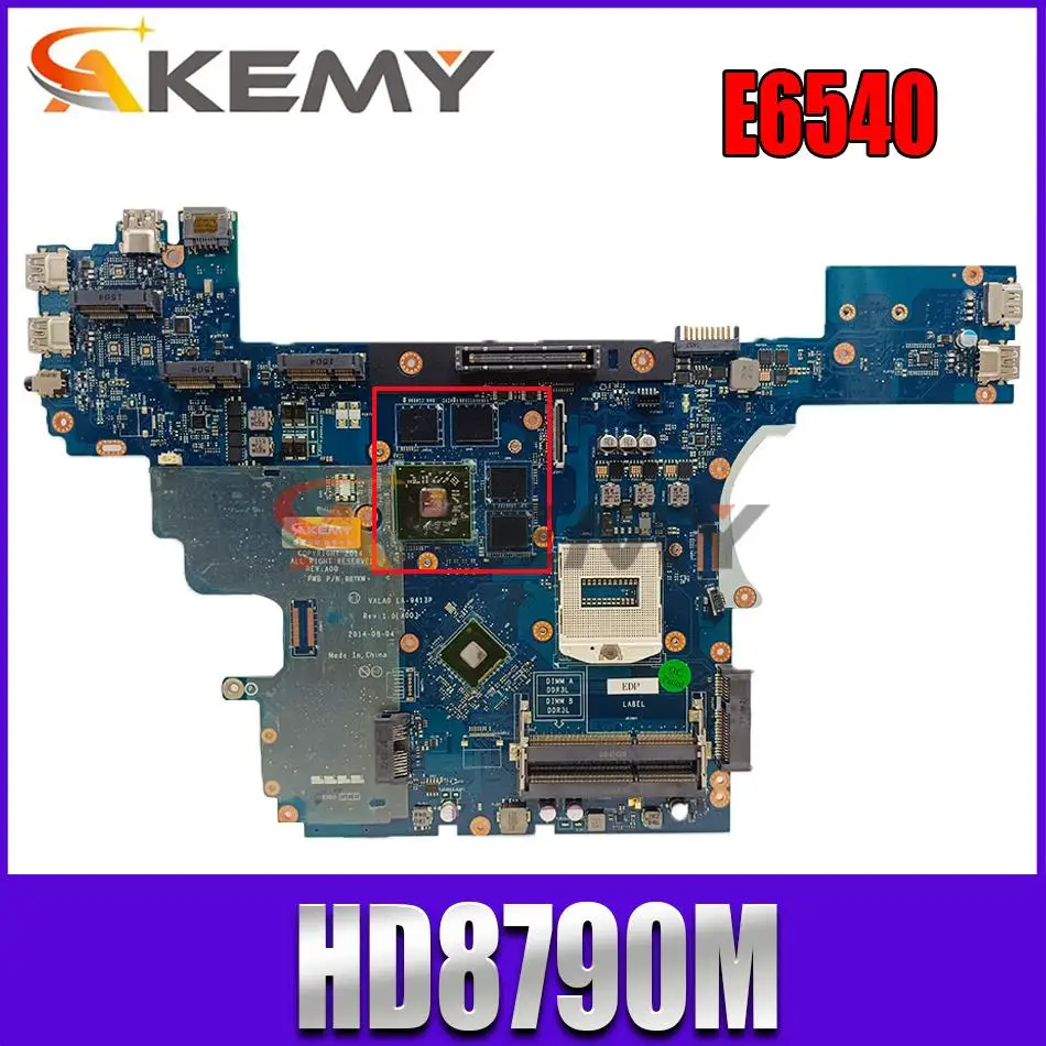 

NEW HD8790M 2GB JEDP FOR Latitude E6540 Laptop Motherboard VALA0 LA-9413P JEDP CN-0VPH0Y VPH0Y Mainboard 100%Tested