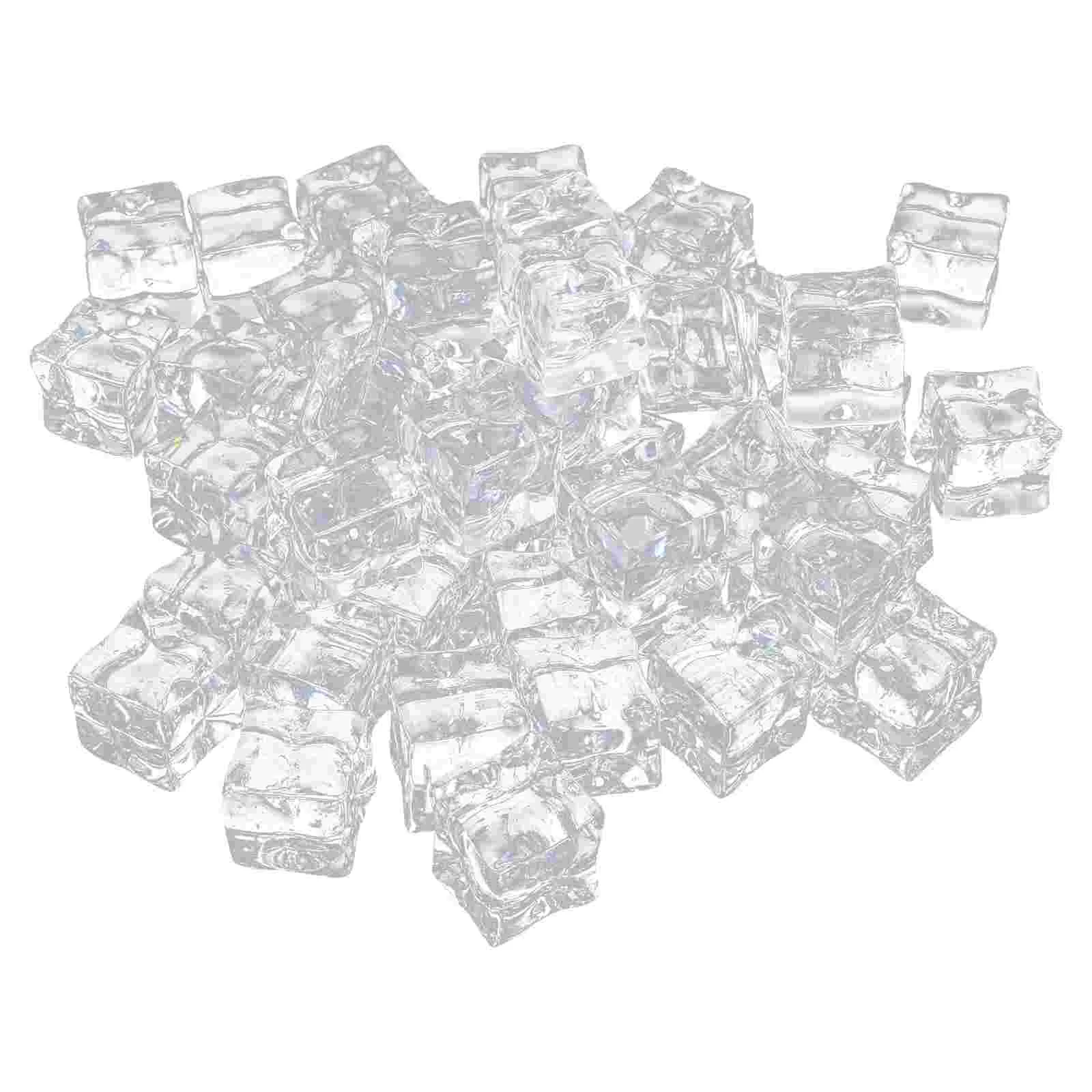 

Ice Cubes Fake Artificial Acrylic Faux Crushed Clear Cube Vasefor Fillers Reusable Filler Glassprops Mini Tumblers Morrisons