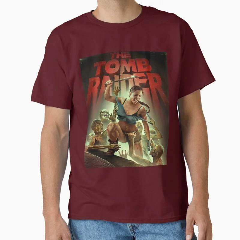 Фото Tomb Raider 1016 Lara Croft The Angel Of Darkness 80s Видеоигра Подарочная футболка для мужчин Топы большого размера с принтом Мужская одежда №3