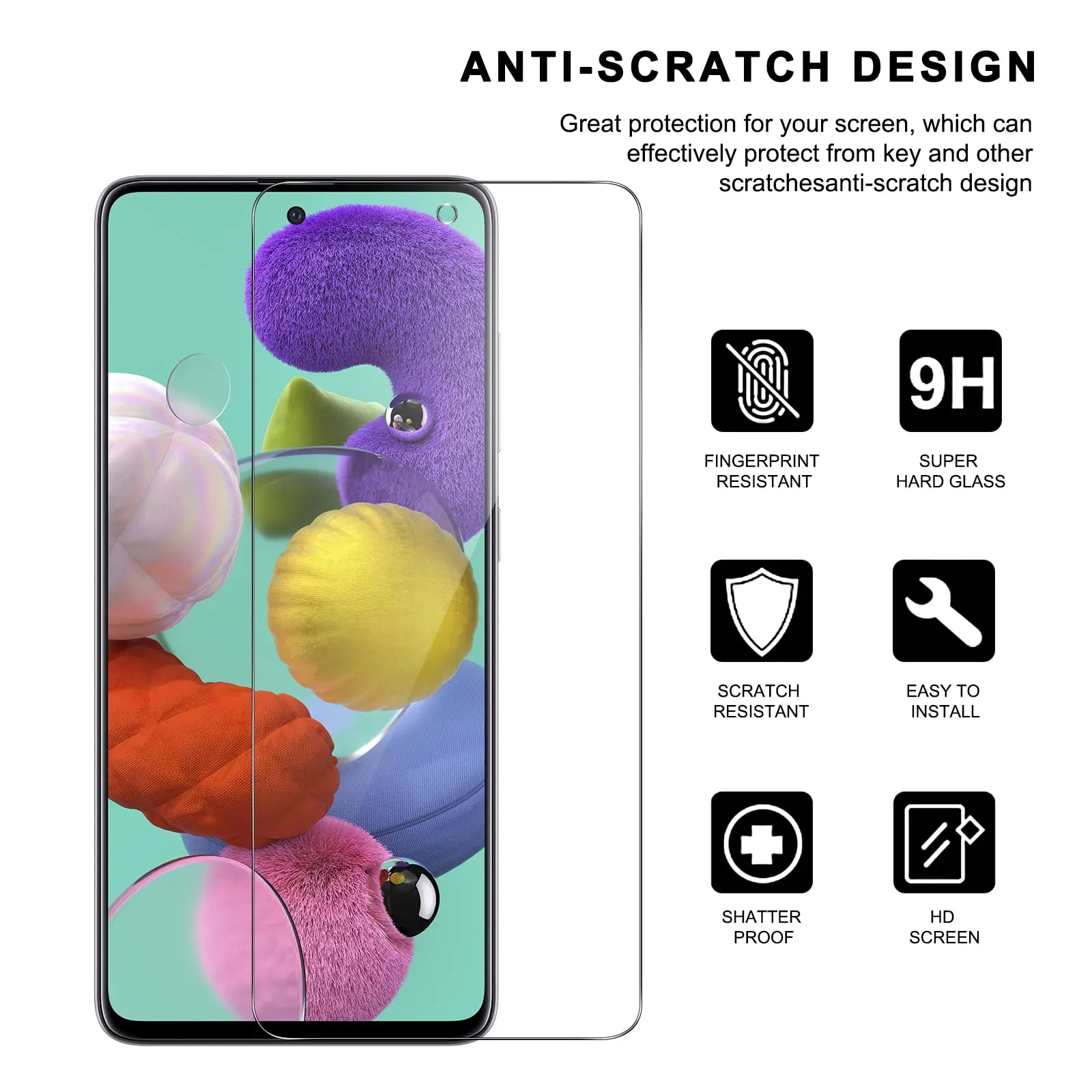 Защита экрана из закаленного стекла для Samsung Galaxy A51 5G 6 5 дюйма прозрачная слюда 9H HD