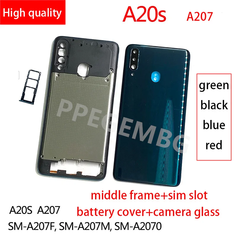 Для Samsung Galaxy A20s A207 корпус средняя рамка крышка аккумулятора чехол задняя панель