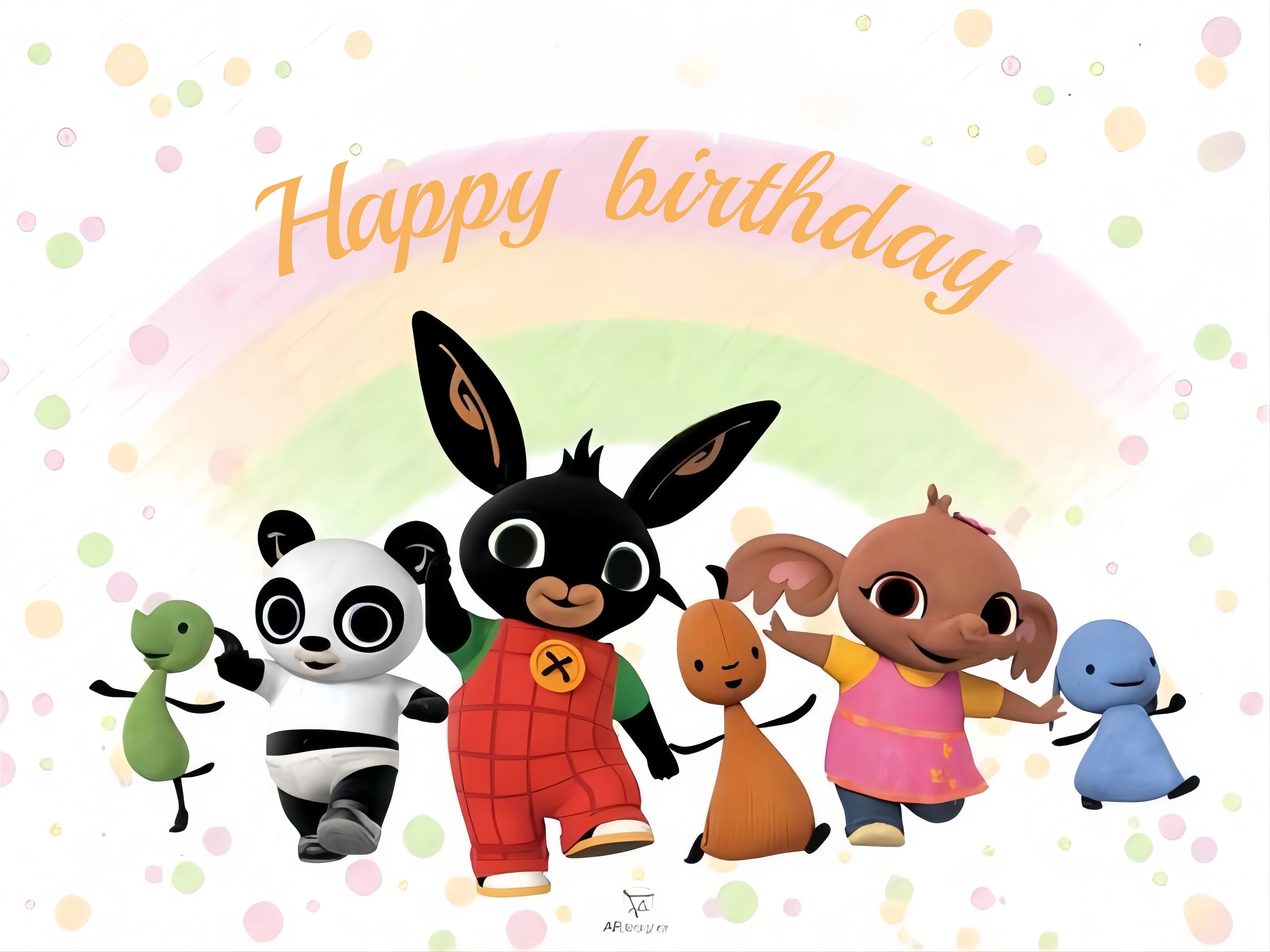 Детский фон для фотосъемки с изображением кроликов