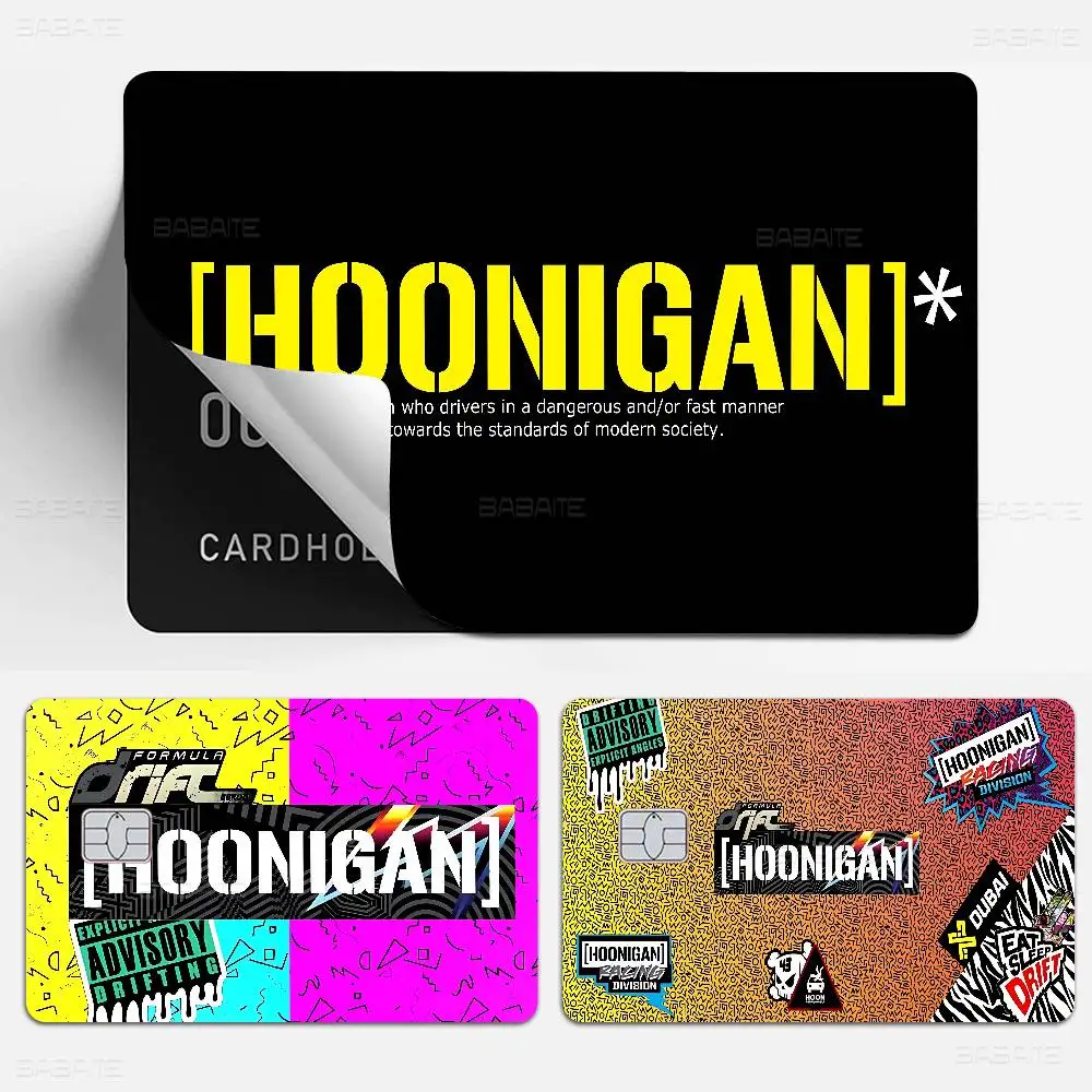 Фото Матовая пленка-наклейка Hoonigan Logo Fashion (золото, серебро, черный) для банковских, кредитных и дебетовых карт №5
