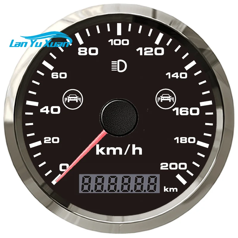 

New Design BSD 85mm Motorcycle GPS speedometer with radar Blind Spot Detection Alarm Odometer Compensation gauge 200km/h MPH