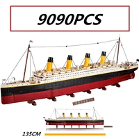 9090pcs movie titanic large cruise boat ship steamship fit 10294 model technical bricks building blocks diy toys kid boys gift