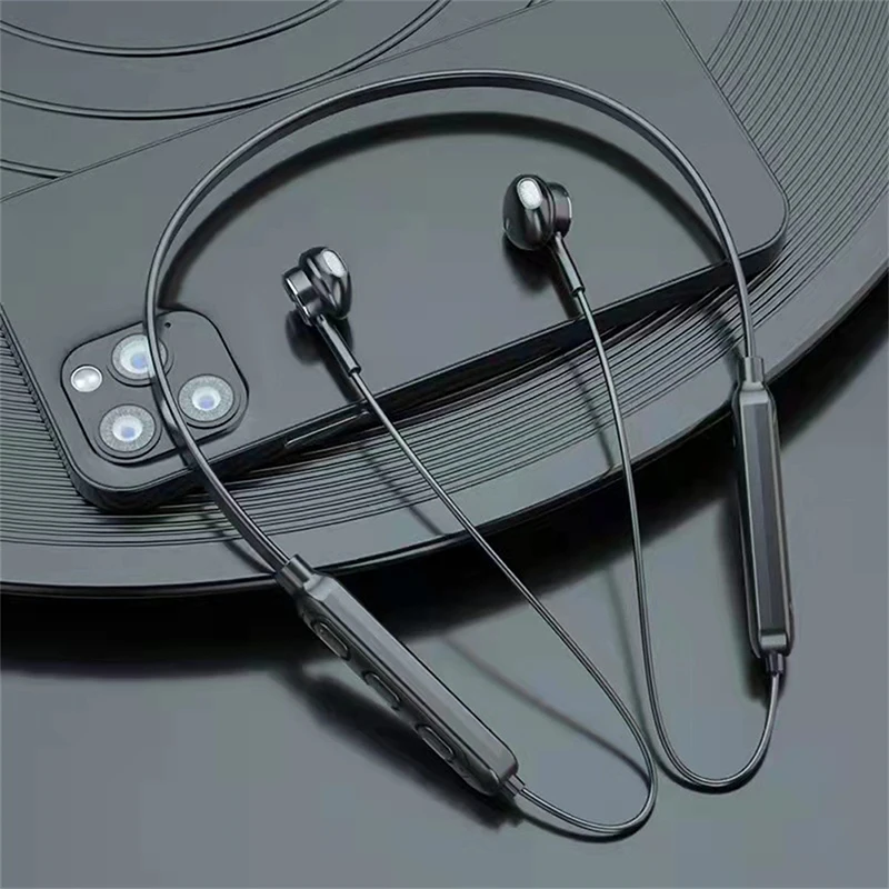 

Neckband Wireless Bluetooth-compatible 5.1 Headphones Stereo Headset Sports With Microphone For iPhone Samsung Xiaomi