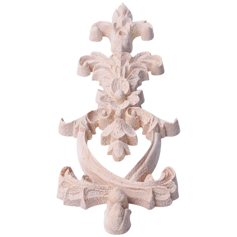 Деревянная резная угловая аппликация 3 шт. Неокрашенная рамка наклейка домашний