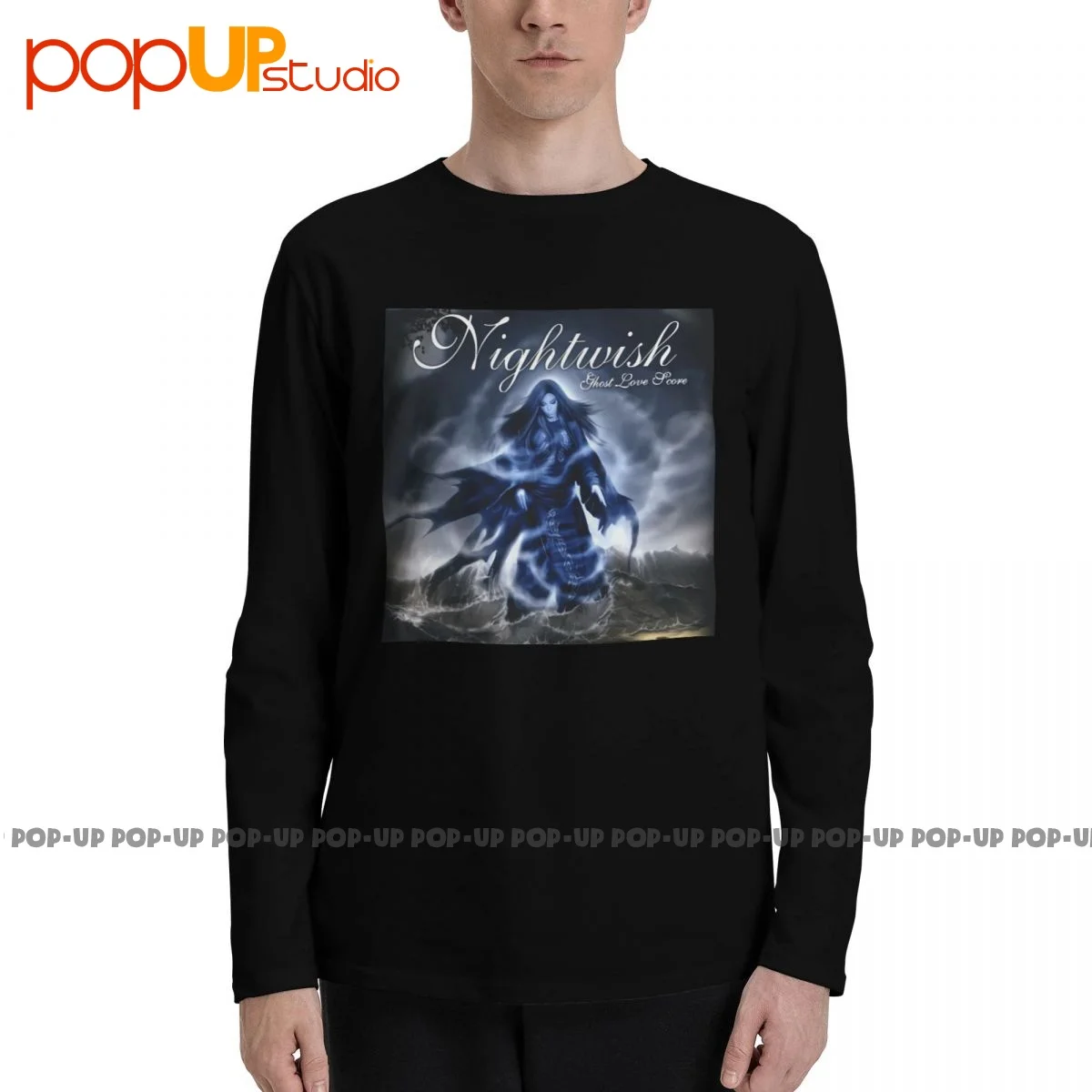 Футболка с длинным рукавом и изображением призрака любви