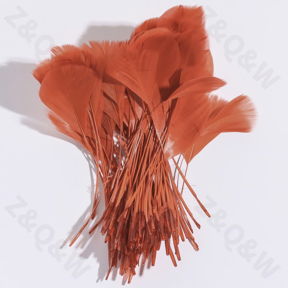 

Natural 13-18CM goose feather tearing head dyed red coffee color 100-500PCS DIY crafts Christmas i decoration mask headgear