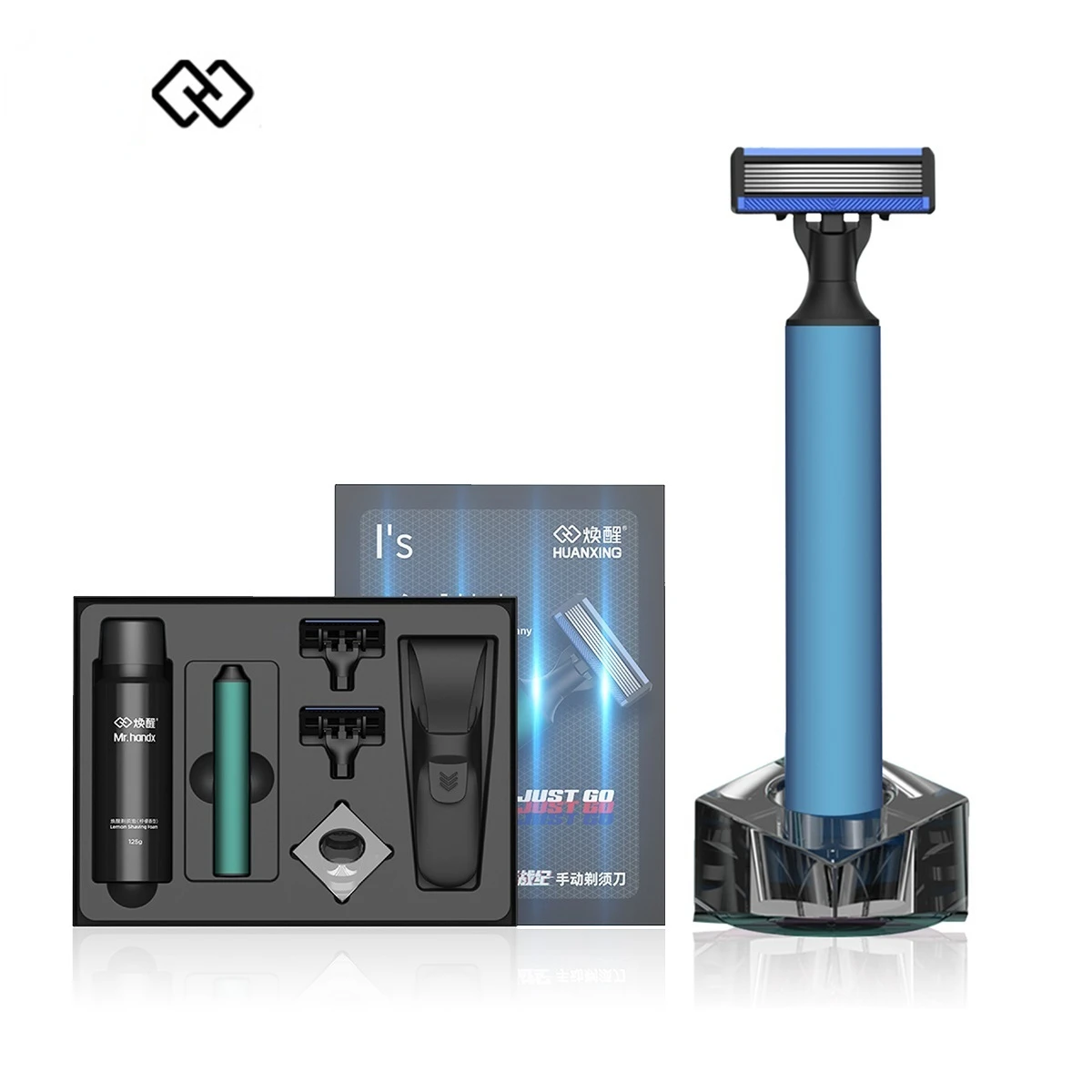 

Huanxing Бритва 6 + 1 цельное изгибающееся металлическое лезвие с магнитной головкой с чистым кристаллическим основанием