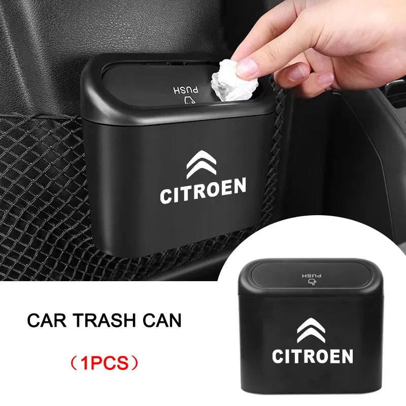 

Car Trash Bin Hanging Vehicle Garbage Dust Case Storage Box for Citroen C1 C2 C3 C4 C5 C6 C8 C4L DS3 DS4 DS5 DS5LS DS6 Car Decor