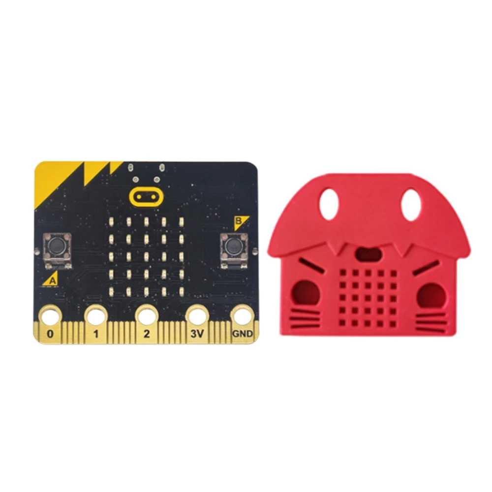 

BBC Micro:Bit Go Kit Micro:Bit BBC with Protective Case Programmable Learning Development Board for DIY Projects Red