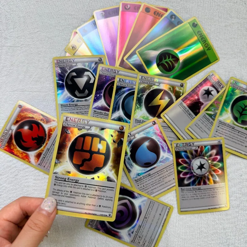Фото Коллекционные голографические карты Pokemon Special Energy TCG: Набор карт для игры в карточную игру Pocket Monster №4