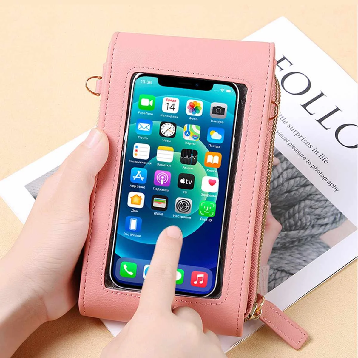 New Fashion Brand Women Crossbody Bags Ladies Shoulder Bags Female Trendy Long Multi-Pocket Cell Phone Wallets Messenger Totes