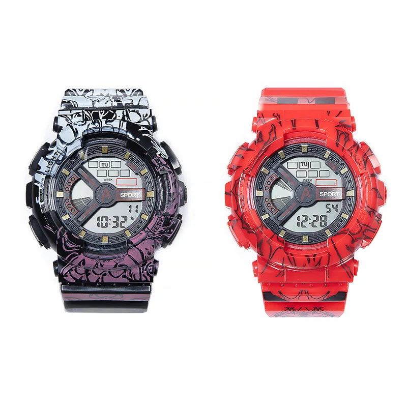 

Anime Peripheral 2022 New Gentleman Meow Digital Cool Watch Student Comic Fashion Electronic Watch Waterproof Stainless Steel