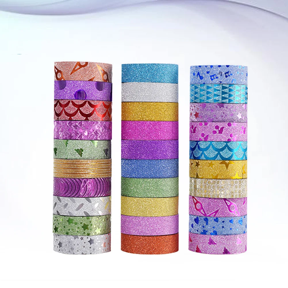 

30 Rolls Washi Masking Tapes Useful Fashion Tapes Stick Paper Tape for Scrapbooking