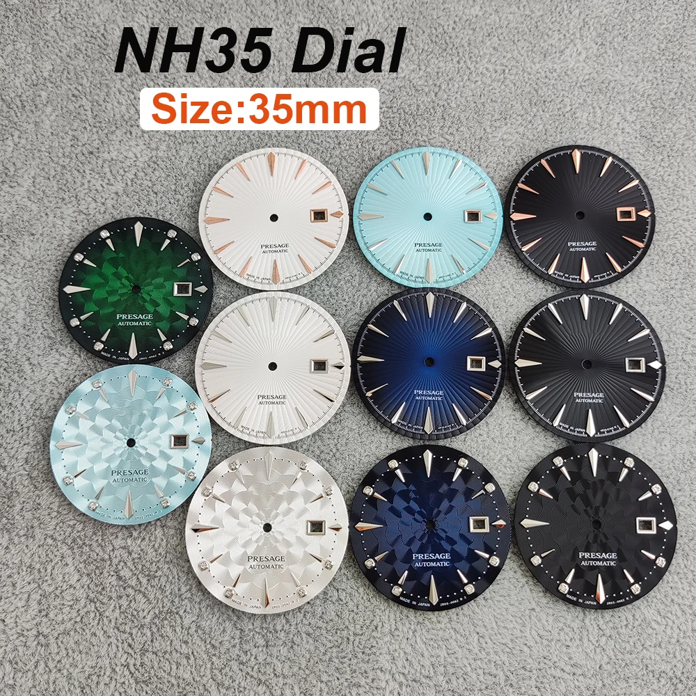 Фото Циферблат с логотипом PRESAGE S 35 мм для автоматических механизмов NH35 NH36 WatchMods по индивидуальному заказу №1