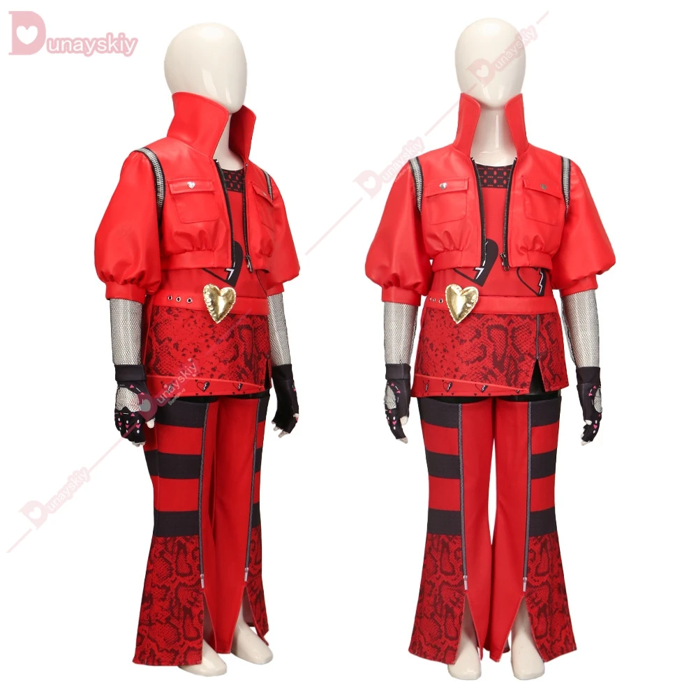Детский красный костюм принцессы для девочек косплей 2024 D-Descendants Rise Fantasia детский