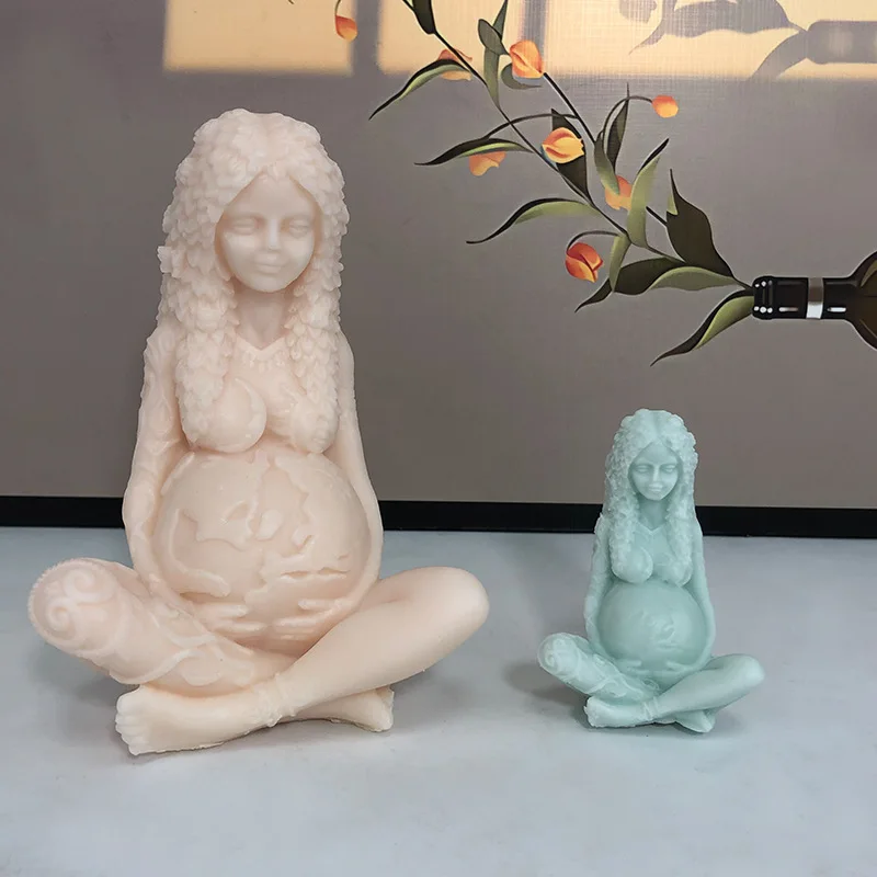 

Креативная силиконовая форма для ароматерапии Gaia Earth Mother, форма для литья в виде стерео портрета, ручной кубик льда, инструменты для торта