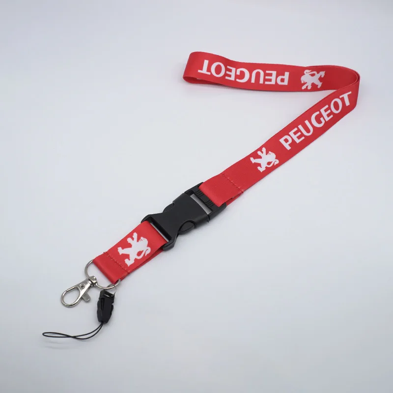 

Нейлоновый ремешок Peugeot с принтом, эмблема, автомобильный брелок для Peugeot 206 207 307 3008 2008 308 407 408 508 301 208 RCZ, автоаксессуар